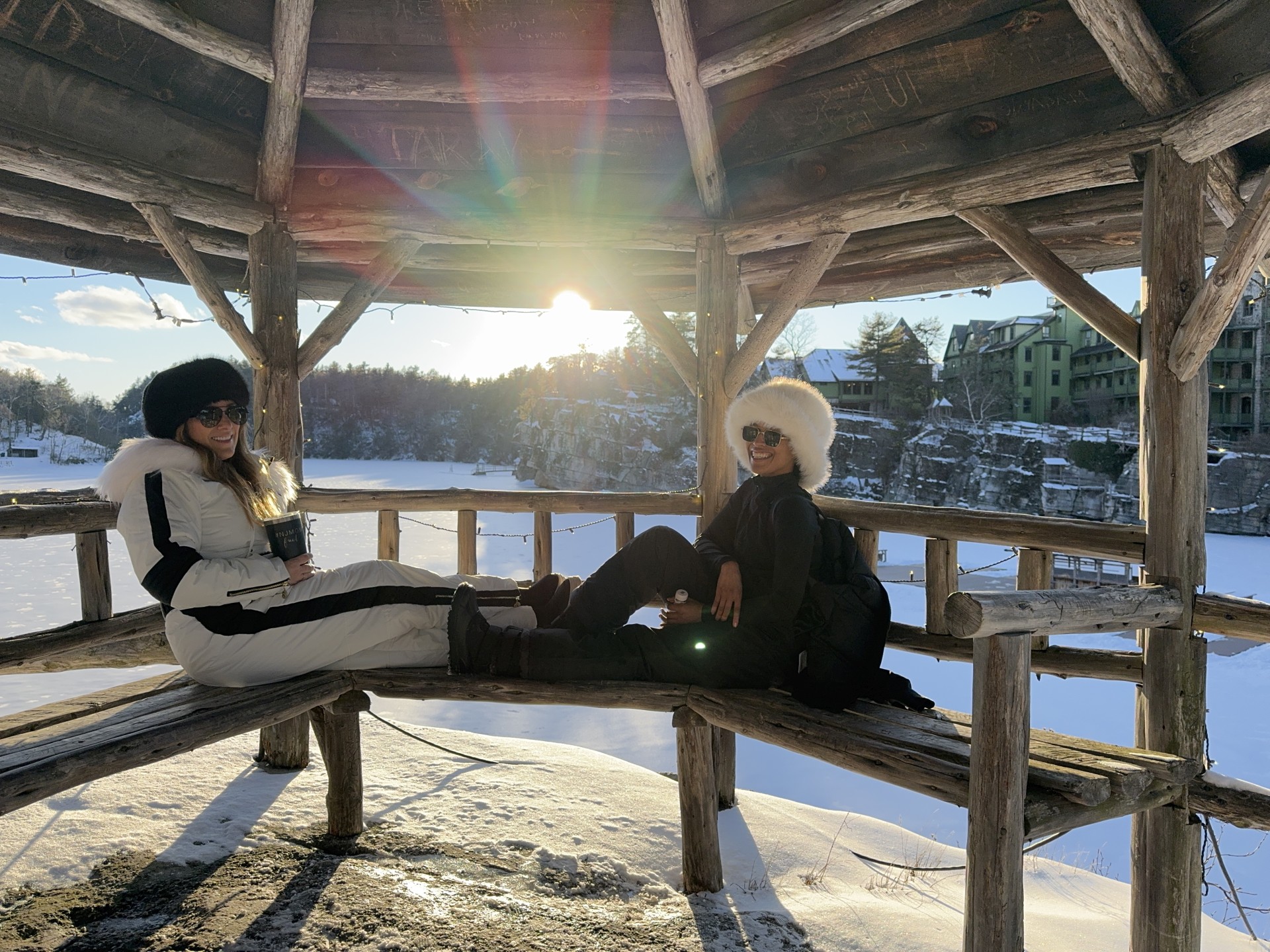 Mohonk Mountain House bench nj mom