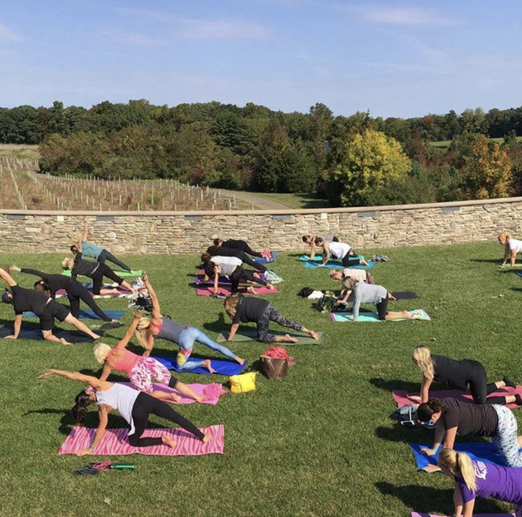 Laurita Winery yoga lawn nj mom