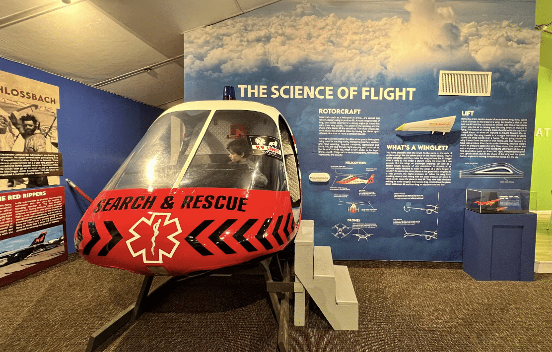 Monmouth Museum helicopter nj mom
