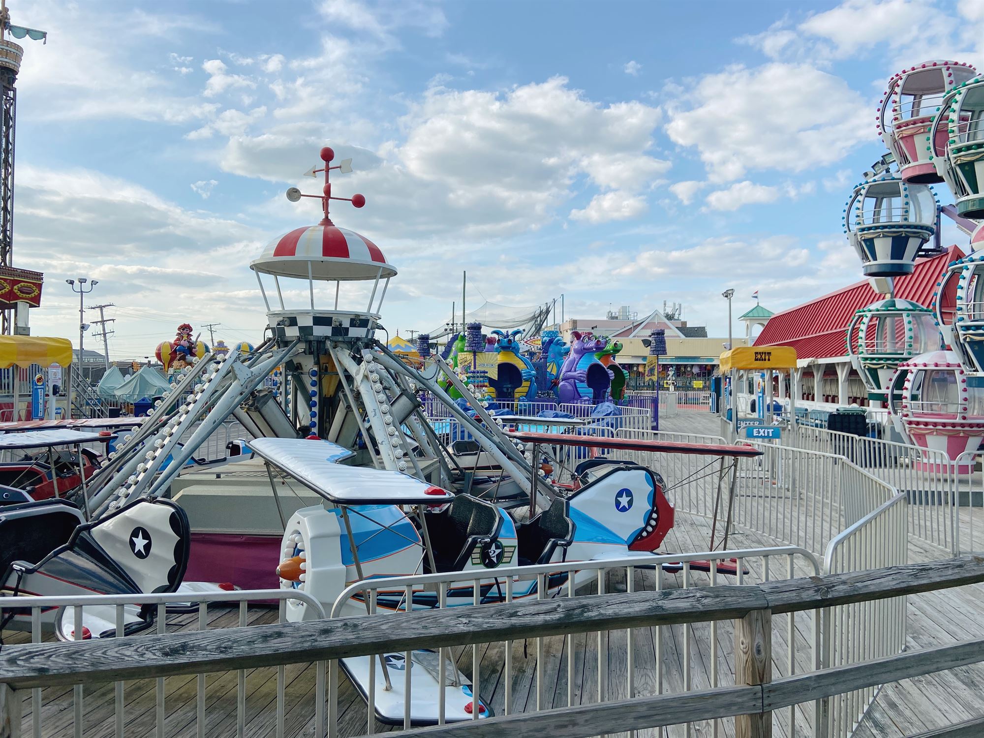 Jenkinson's rides on Point Pleasant Boardwalk nj mom