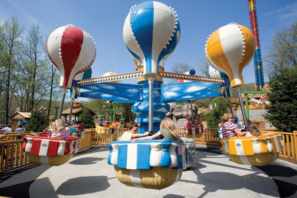 Kiddie ride with balloons